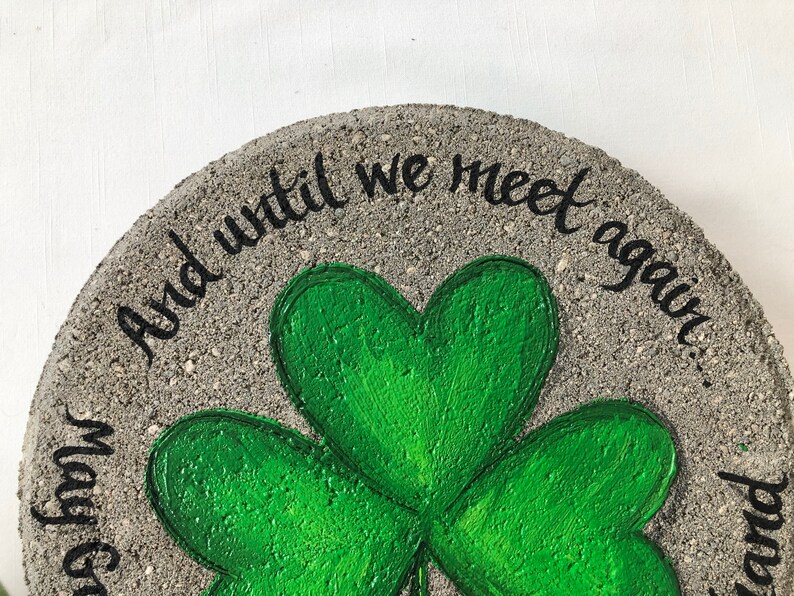 SHAMROCK Stepping Stone Irish Blessing Memorial Gift Etsy