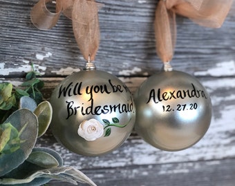 Bridesmaid Proposal - Bridesmaid Proposal Ornaments - Will you be my Bridesmaid Ornaments, Bridesmaid Ornaments - Personalized Bridesmaid