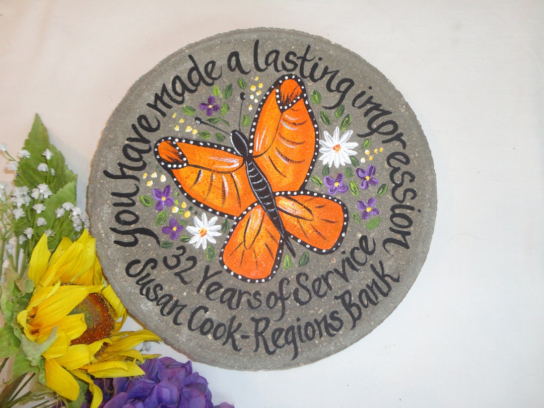 Retirement Gift, MONARCH BUTTERFLY, Retirement Stone, Retirement Gifts