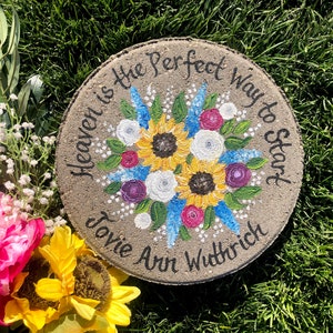 Memorial Garden Stones, SUNFLOWER Memorial Stone, Memorial Garden Stone, Memorial Gift, Memorial Gifts, Sympathy Gift, Sympathy Stone,