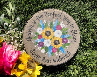 Memorial Garden Stones, SUNFLOWER Memorial Stone, Memorial Garden Stone, Memorial Gift, Memorial Gifts, Sympathy Gift, Sympathy Stone,