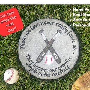 Piedra conmemorativa de béisbol pintada a mano: regalo de recuerdo personalizado. ¡SE ENVÍA AL DÍA SIGUIENTE!