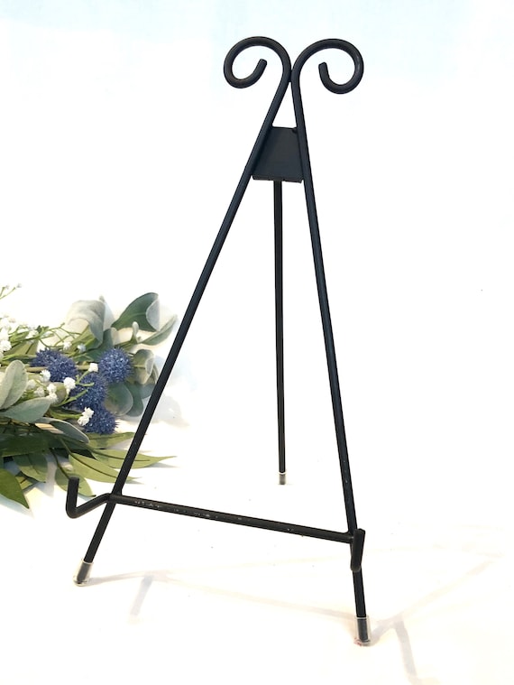 Garden Stone Easel Black Metal Black Easel Garden Stones and Picture Frames  Metal Stand Stepping Stone Easel for Memorial Stone 