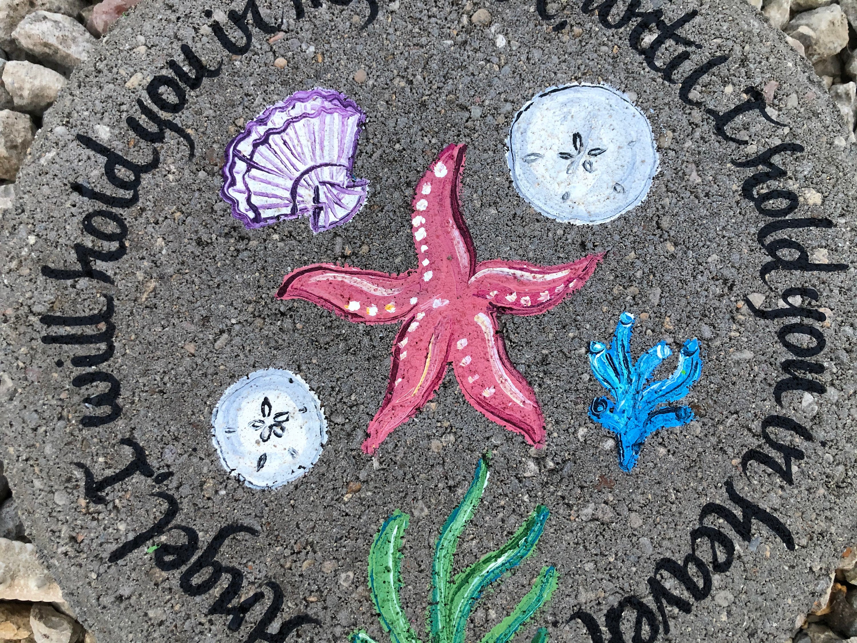 Personalized Beach Memorial Garden Stone: Sea Shell Memorial Gift - Etsy