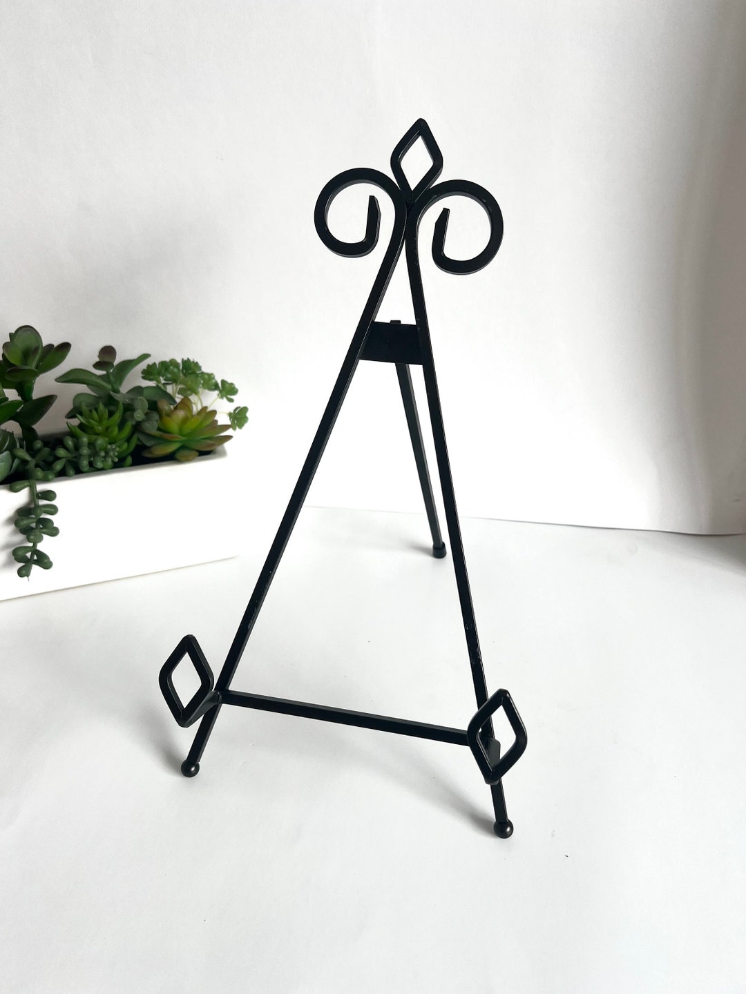 Garden Stone Easel Black Metal Black Easel Garden Stones and Picture