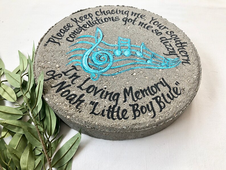 Music Notes Memorial Stone Music Stepping Stone Mothers - Etsy