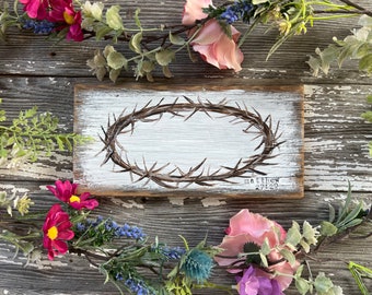 Crown of Thorns, Eucharist, Jesus Crown, Crown of Thorns, Easter Art, Crown of Christ, Crown of Jesus, Easter Crown, Religious Art, 10" x 5"