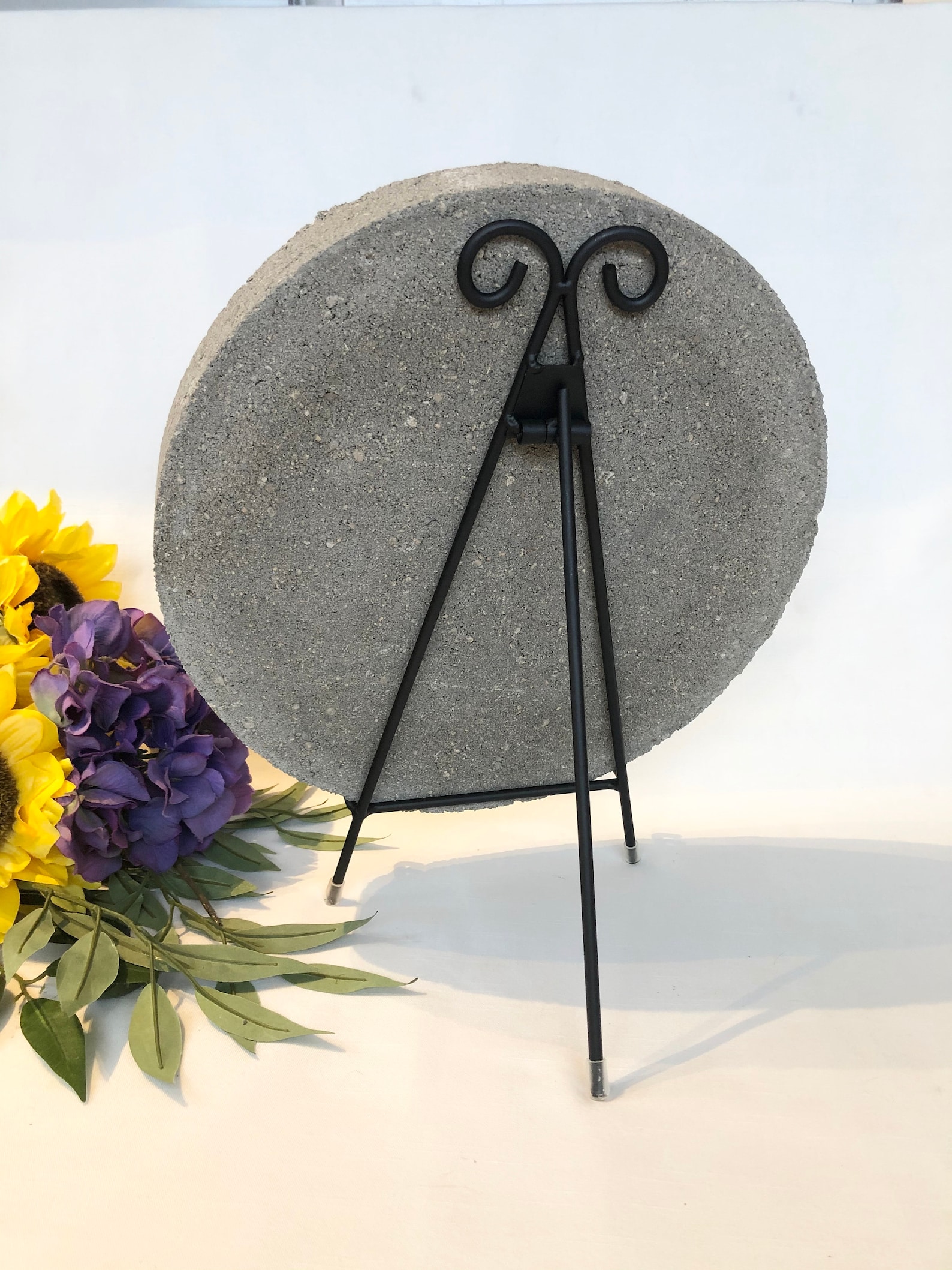 Garden Stone Easel Black Metal Black Easel Garden stones Etsy