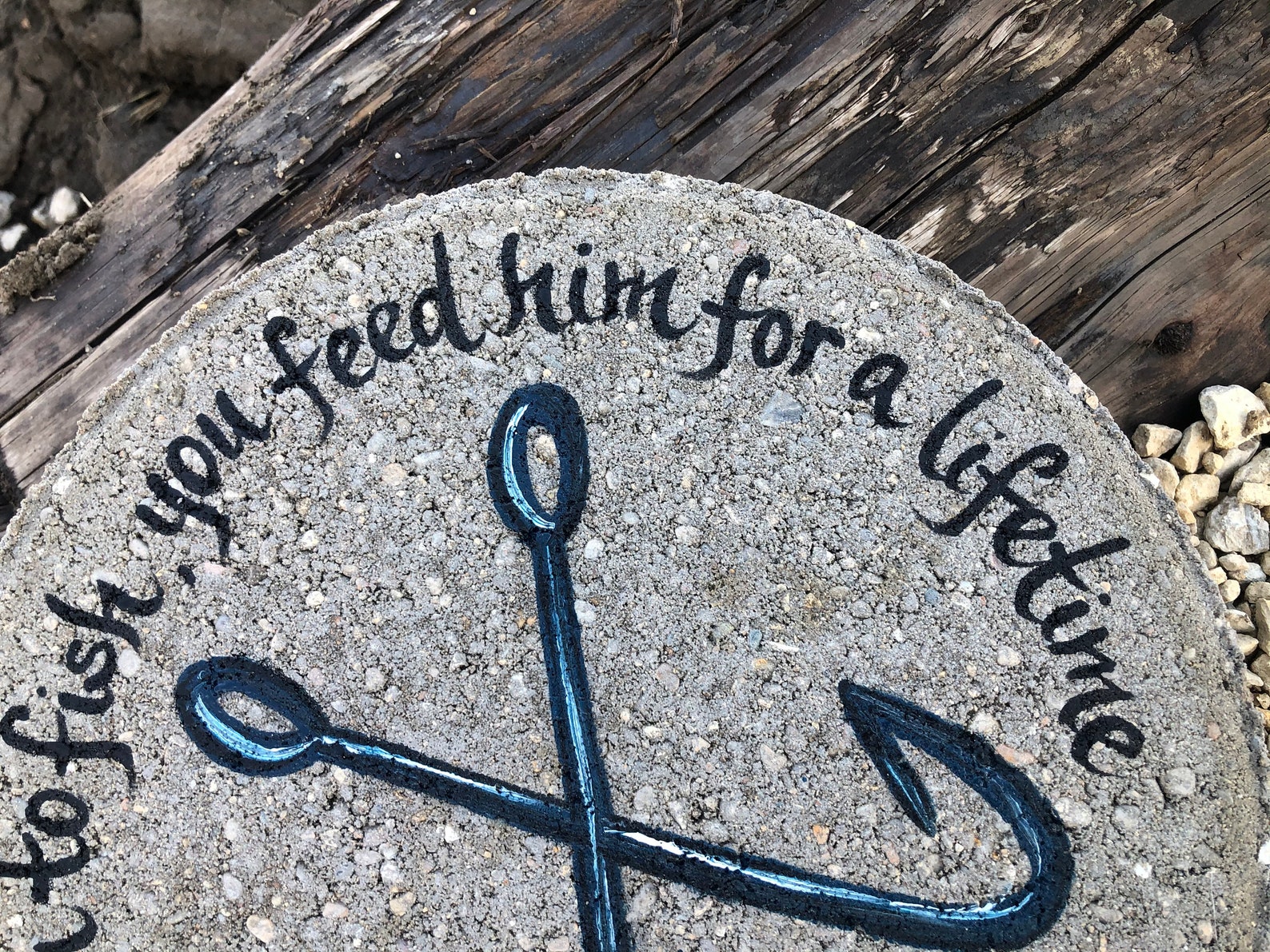 PERSONALIZED Memorial Stone Nautical Memorial Gift Fish Etsy