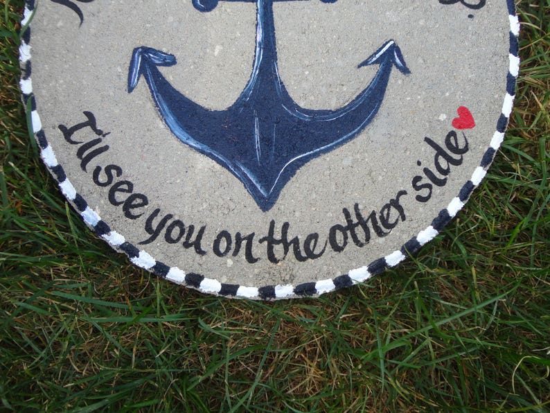 PERSONALIZED Anchor Stepping Stone Memorial Gift Wedding Etsy