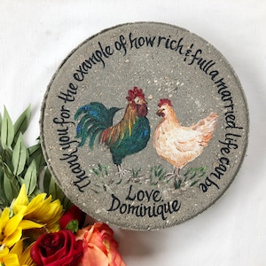 Coq et poule, Cadeau de mariage pour parents, Cadeau pour la mère de la mariée, Cadeau de mariage, Cadeau pour les parents de la mariée, Parents du marié, Poulets