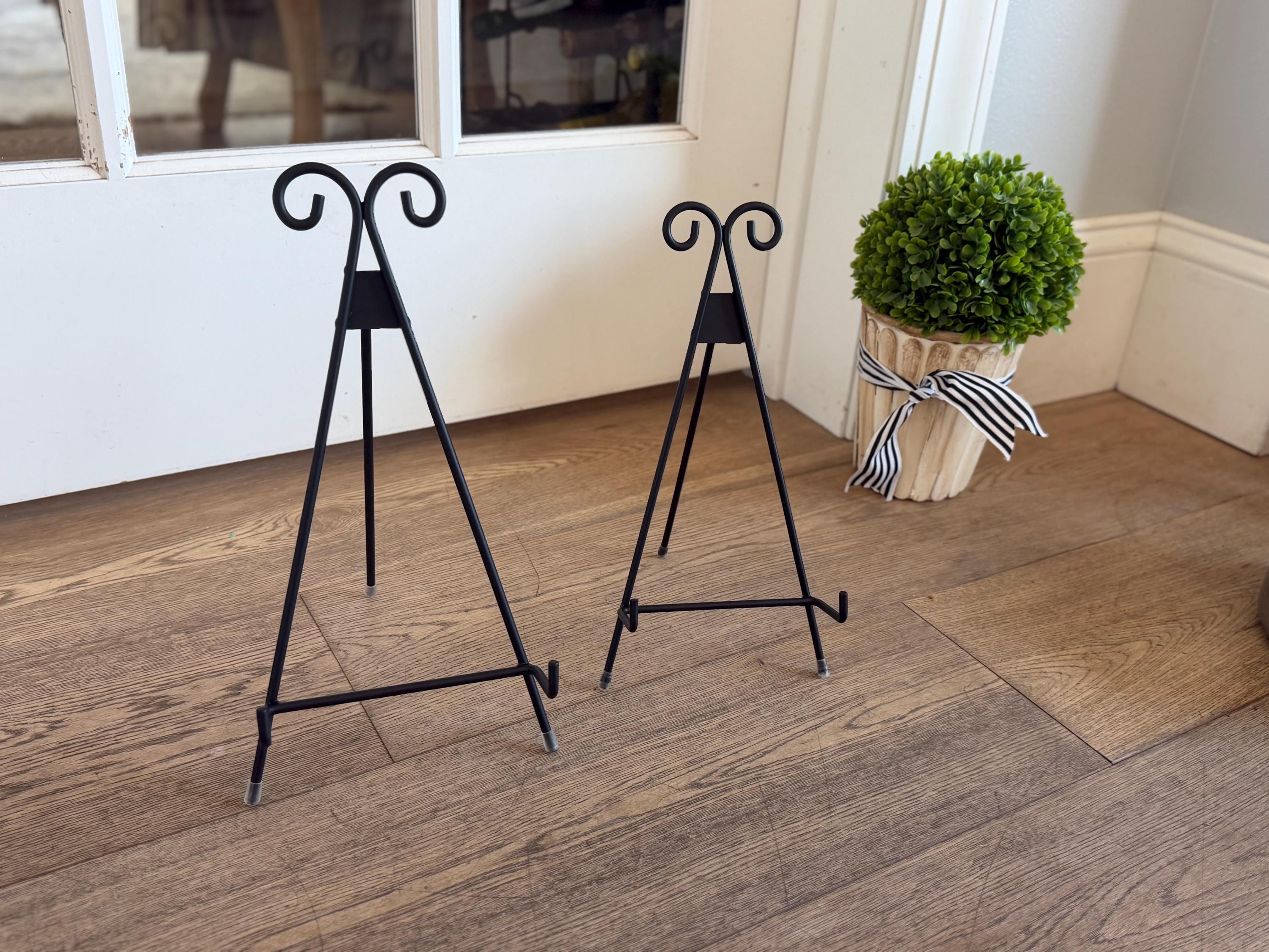 Garden Stone Easel - Black Metal - Black Easel Garden Stones and