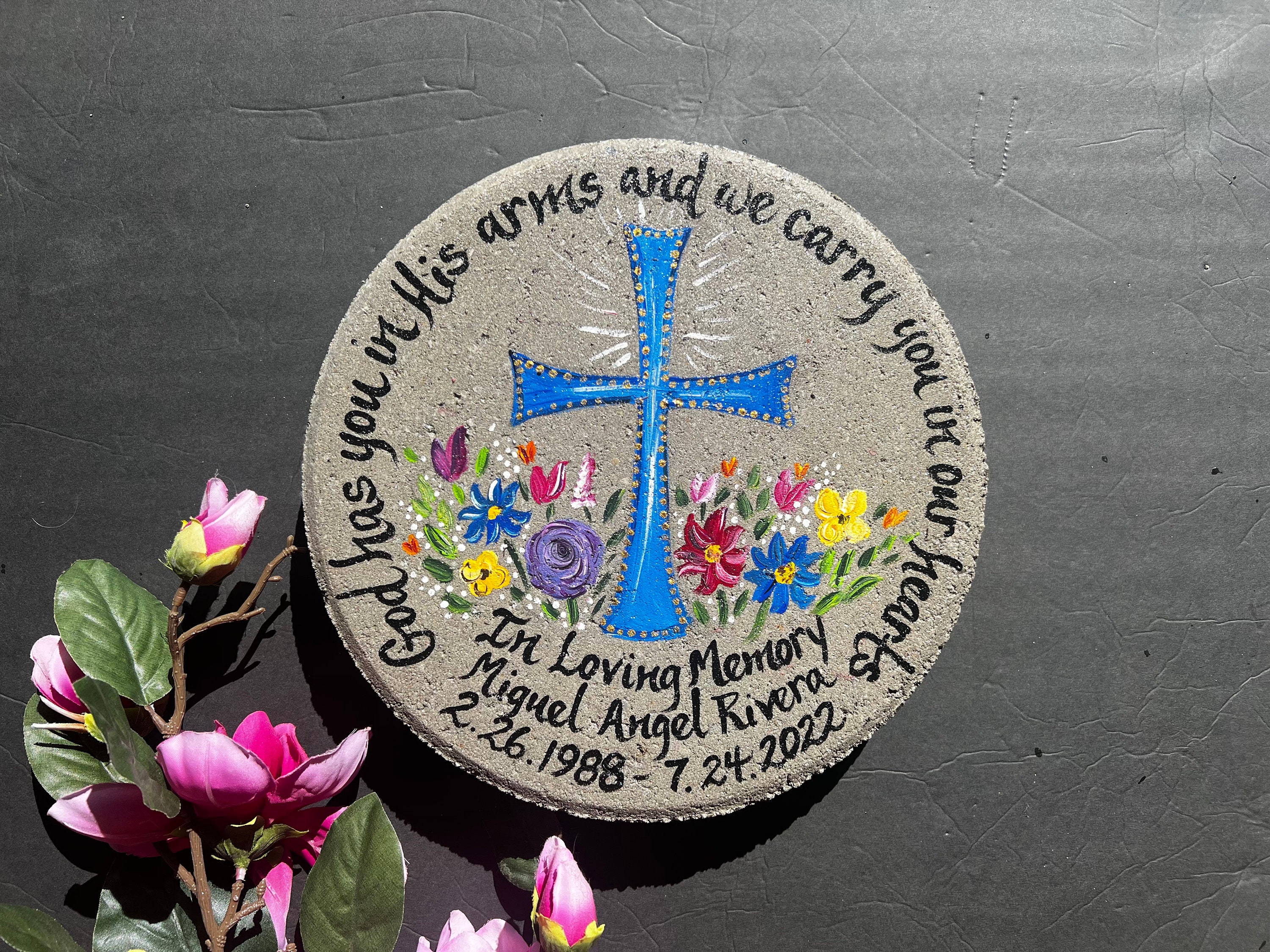 Hand-painted Cross Garden Stone - Priest Ordination Gift - Etsy