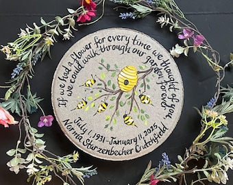 Hand-Painted Honey Bee Garden Stone: Retirement Gift