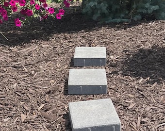 Heavy-Duty Concrete Garden Stepping Stone: Square 8" Paver for Paths