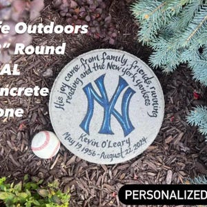 Piedra conmemorativa de béisbol de los Yankees: regalo conmemorativo pintado a mano imagen 13