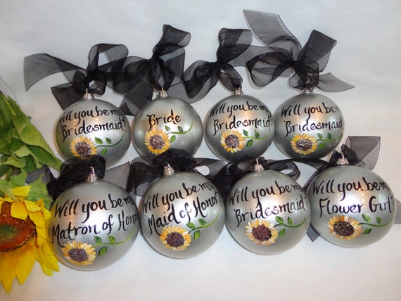 personalized bridesmaid ornaments