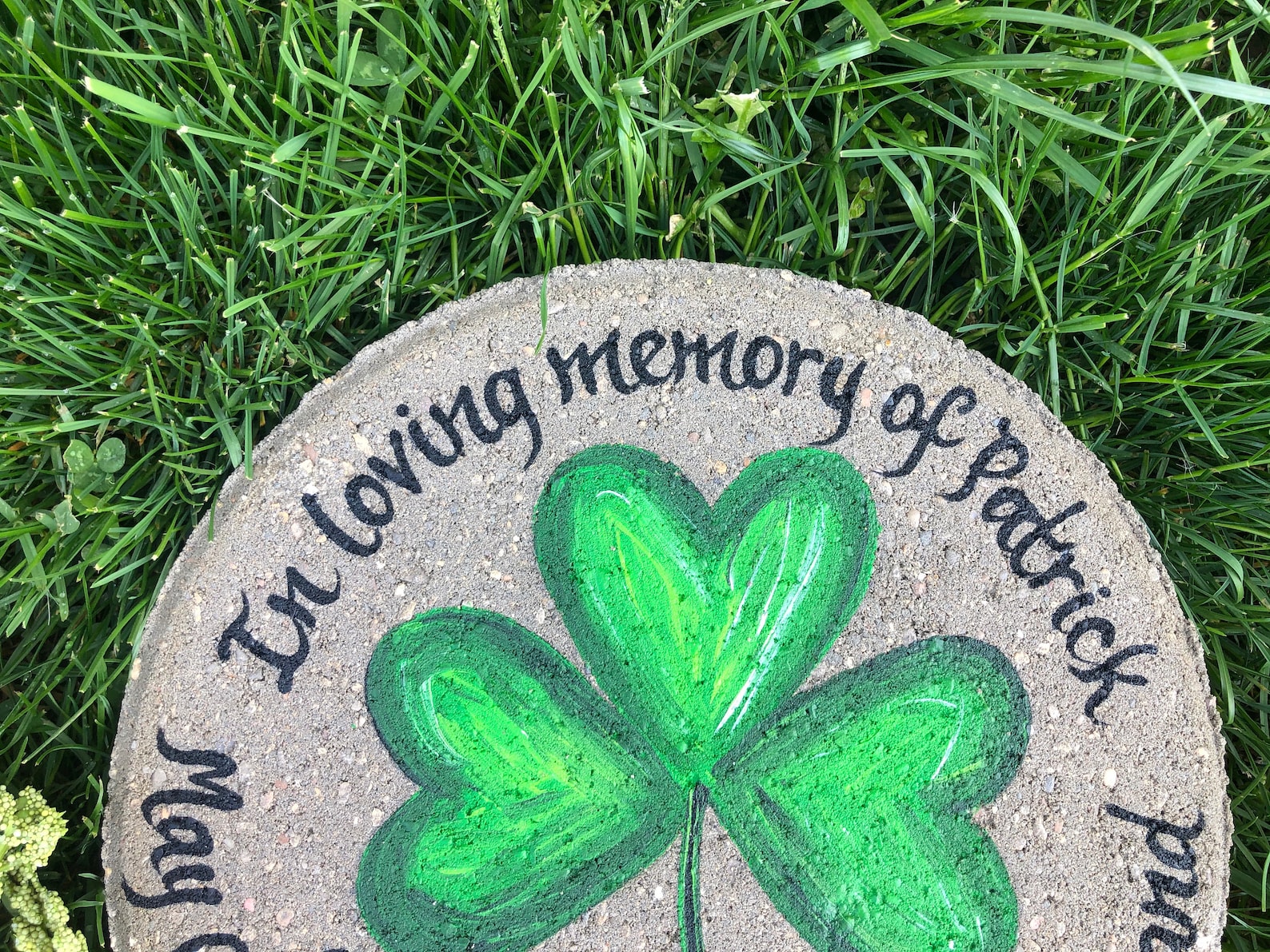 SHAMROCK Garden Stone Dad Memorial Gift Fathers Day Gift - Etsy