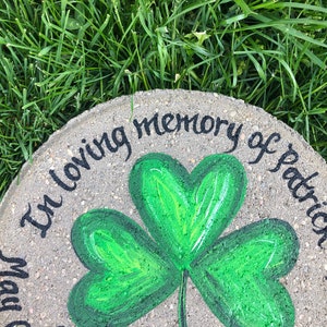 SHAMROCK Garden Stone, Dad Memorial Gift, Father's Day Gift ...