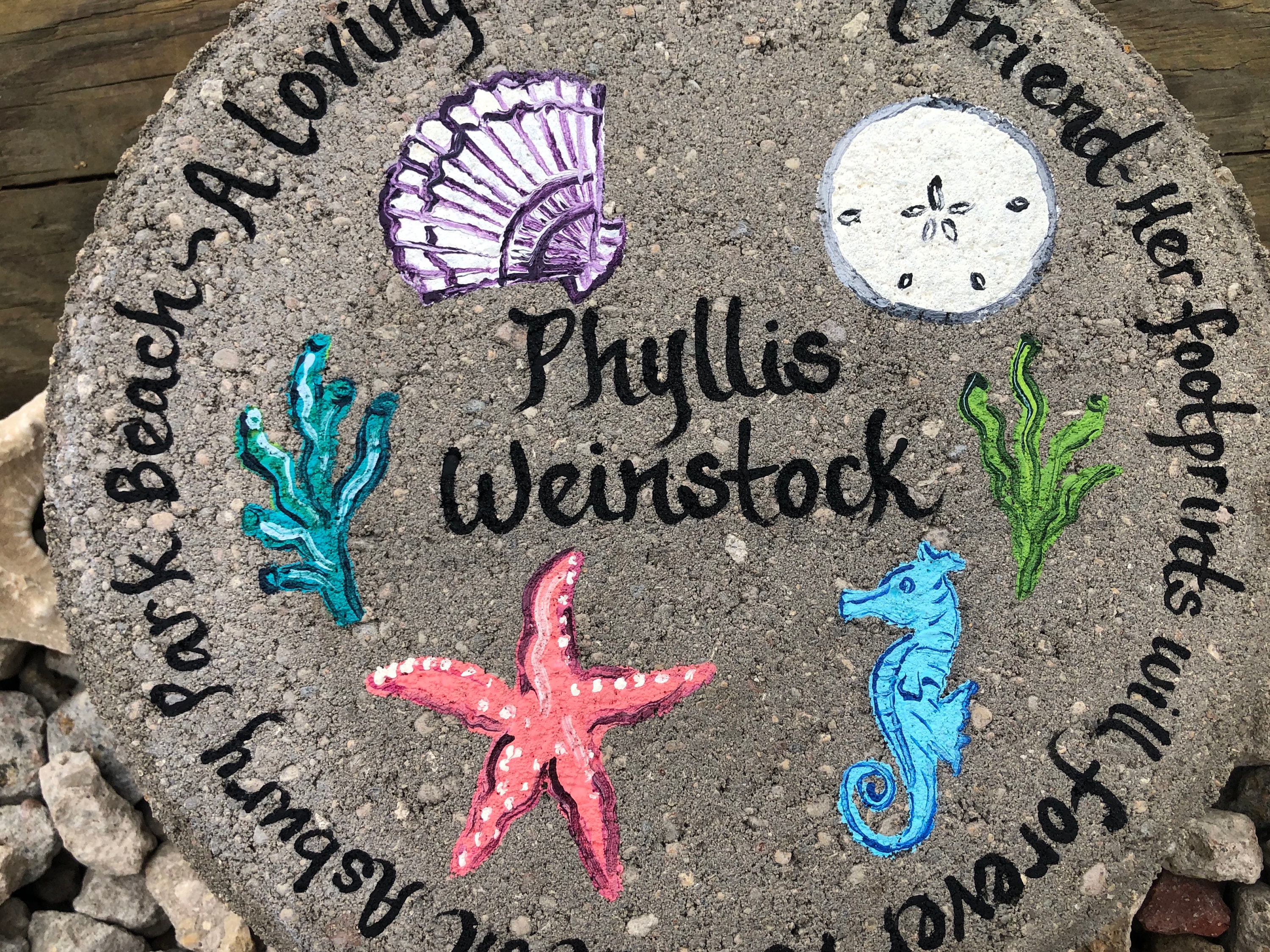 Personalized Beach Memorial Garden Stone: Sea Shell Memorial Gift - Etsy