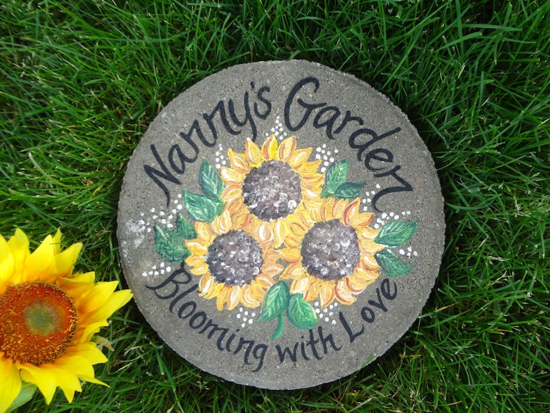 Sunflower Garden Stone NANNY'S GARDEN Stepping Stone Etsy