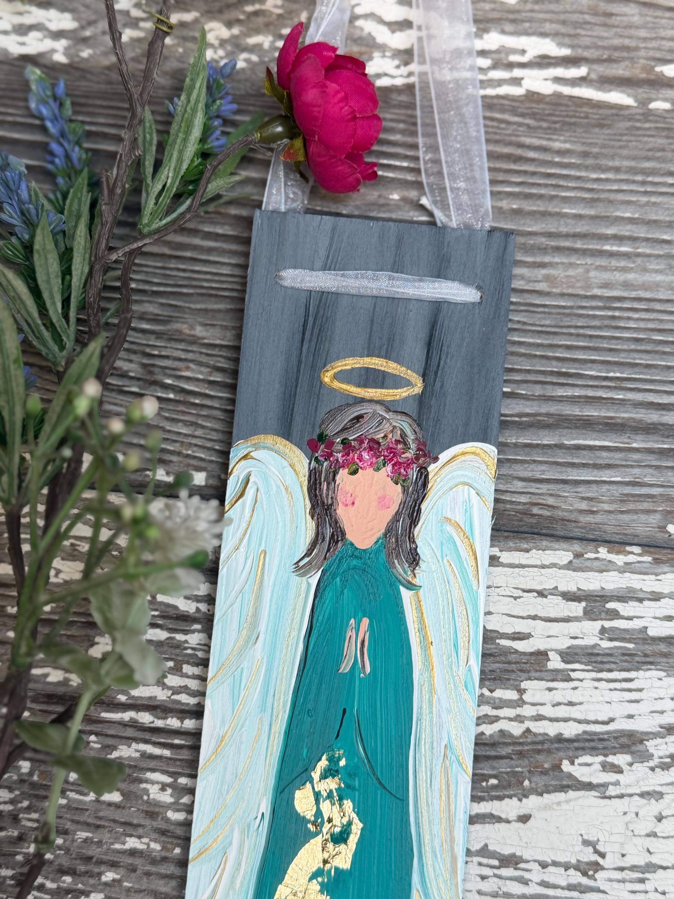 Angel Door Hanger - Christmas Angel - Angel Art - Holiday Angel
