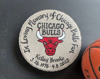 CHICAGO BULLS BASKETBALL Memorial Gift, Bereavement Gifts, Memorial Gift Ideas, Sympathy Gifts, Basketball Fan Memorial, Memorial Stones