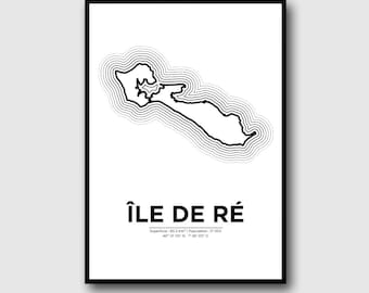 Affiche île de Ré // Illustration & Poster île - Rives collections
