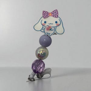 Bunny Cat Popular Handmade Badge Reel Fun Nurse Beaded Custom Badge Holder