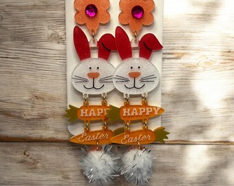 Easter Dangly Earrings, Handmade, Vintage, Bogo jewelry