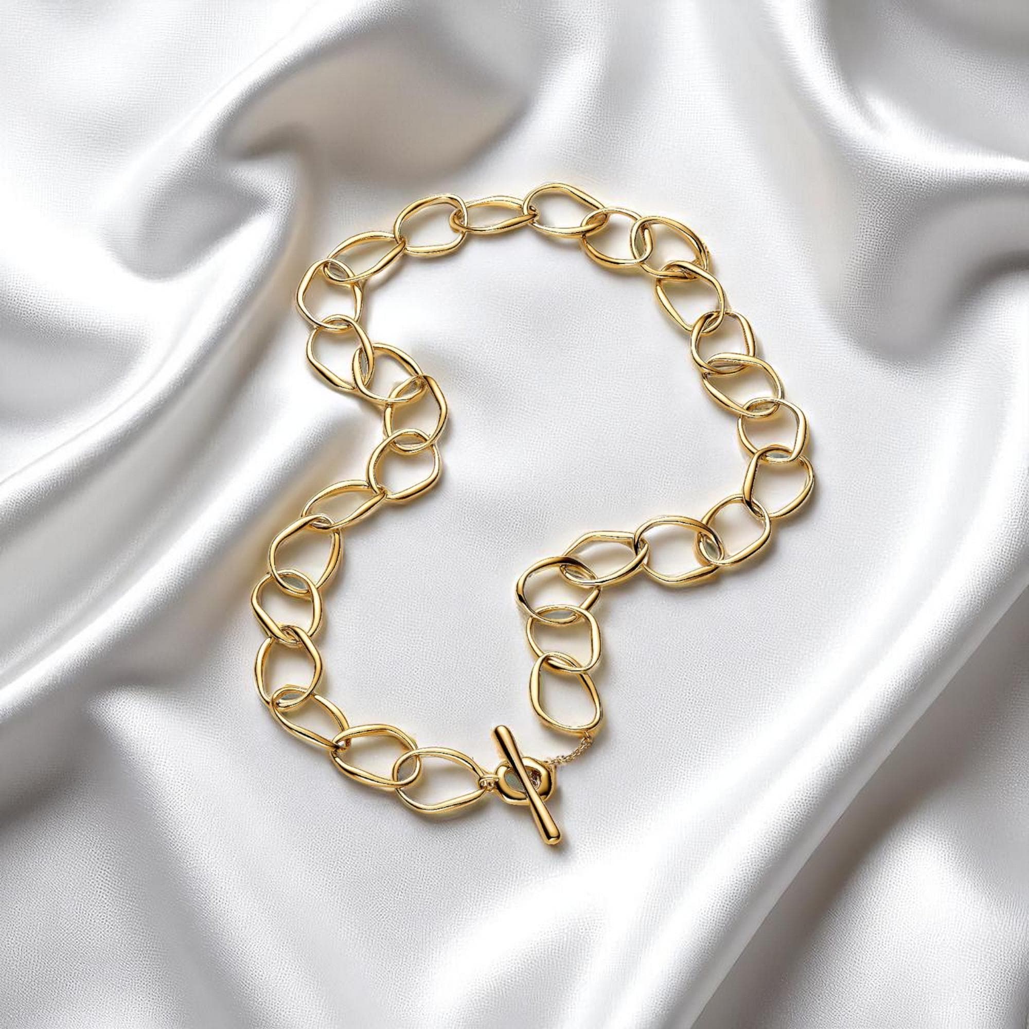 Minimalist Gold Link Chain Necklace, Delicate Gold Plated Necklace Chain, Gift For Mom, Necklace Chain With Carabiner Clasp, Gift For Her