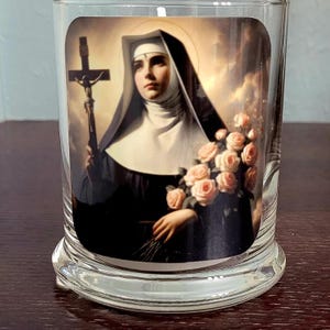 St. Rita Catholic Prayer Candle Holder: Buy any 3 Free Shipping Perfect for Catholic Celebrations and Gifts | Catholic Devotion
