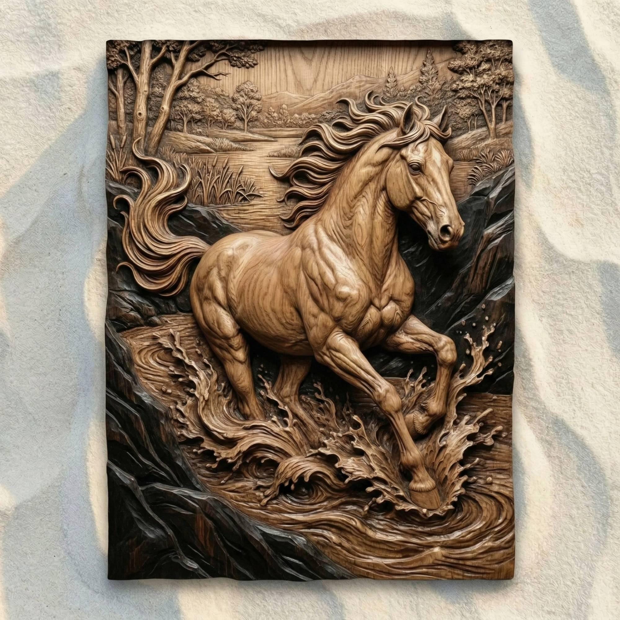 SvitMolds Molde DIY Panno Panel Bas-Relief Bonito Caballo Cabeza De Corazon Placa De Hormigon Moldes Decoracion Pared D82