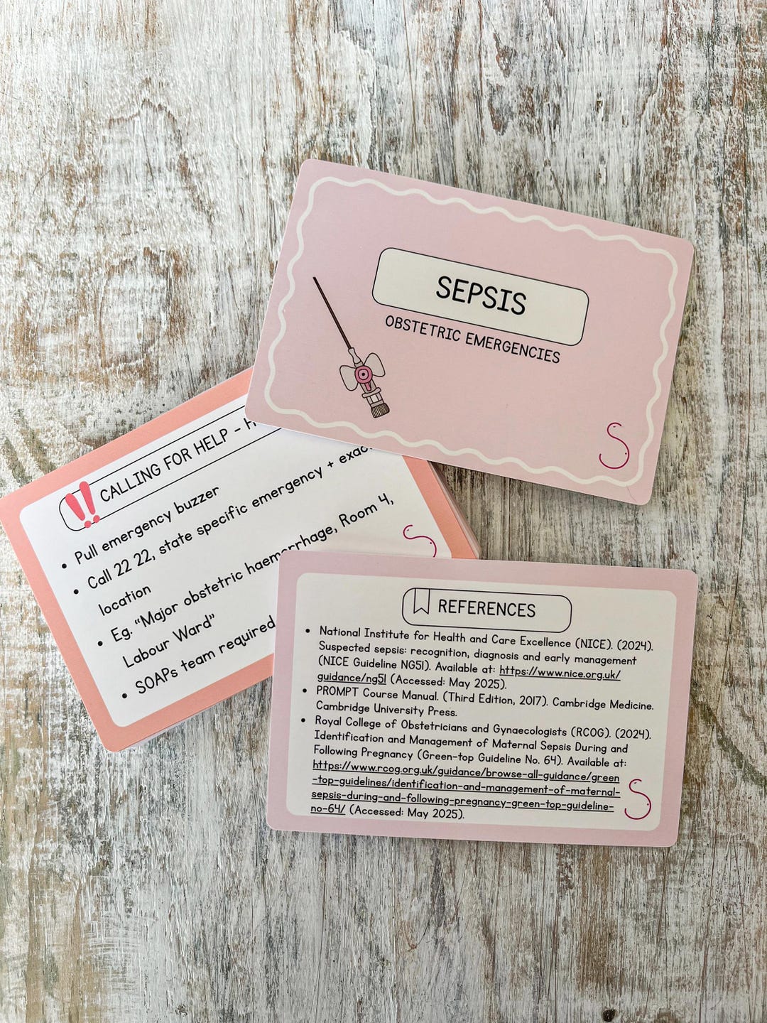 Osce Card Midwifery Flashcards – Sepsis OSCE Revision & Emergency Study Cards ...