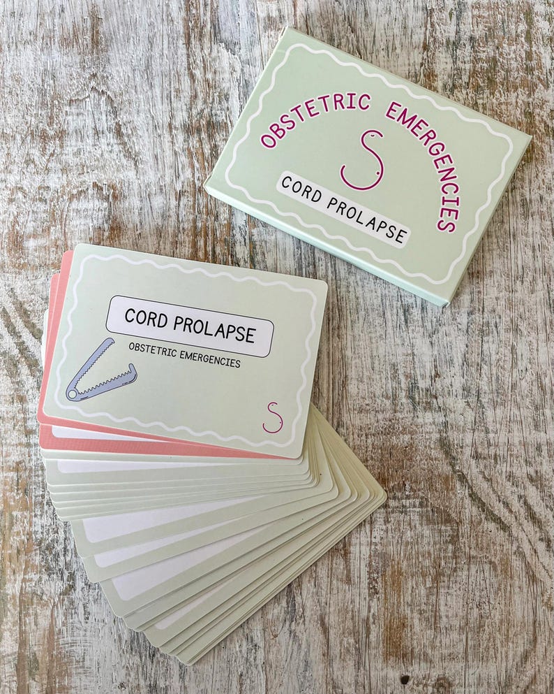 Osce Card Midwifery Flashcards – Cord Prolapse OSCE Revision & Emergency Study ...