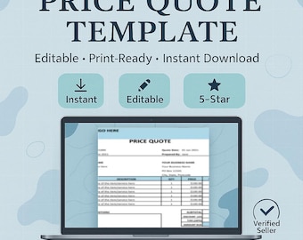 Editable Price Quote Template: PDF, Excel, Word - Small Business Forms