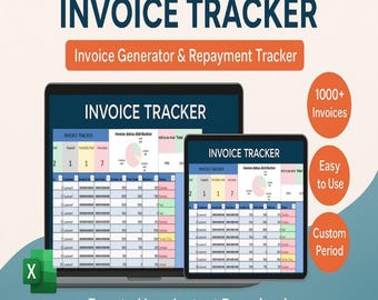 Invoice Tracker Excel Template | Payment & Client Manager Dashboard | Small Business Spreadsheet | Instant Download | Client Payments