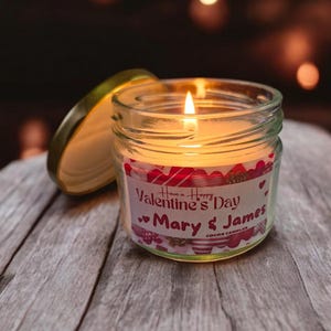 Personalized Hidden Message Candle, Scented Soy Candle Gift, Love You Candle, Romantic Valentines Gift For Her, Anniversary Surprise