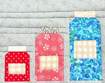 Grandma's Jams Quilt Block Pattern: Scrappy Jar Paper Piecing FPP (PDF Download)