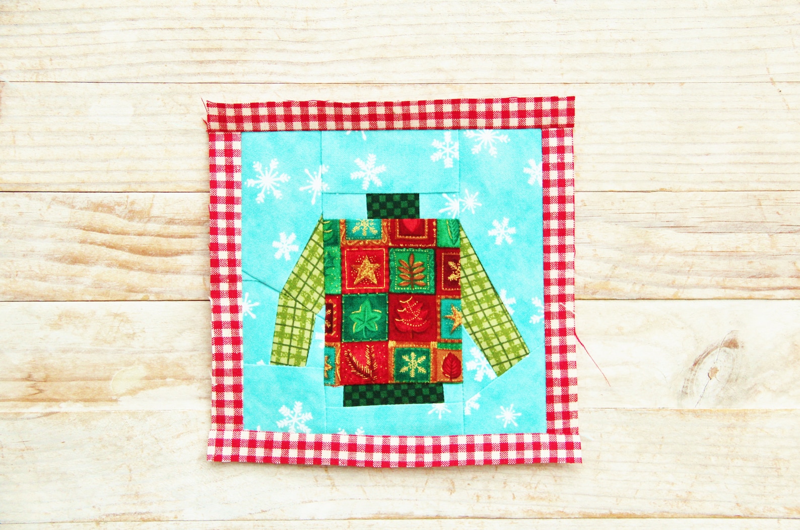 Ugly Christmas Sweater Quilt Block Pattern PDF Instant Etsy