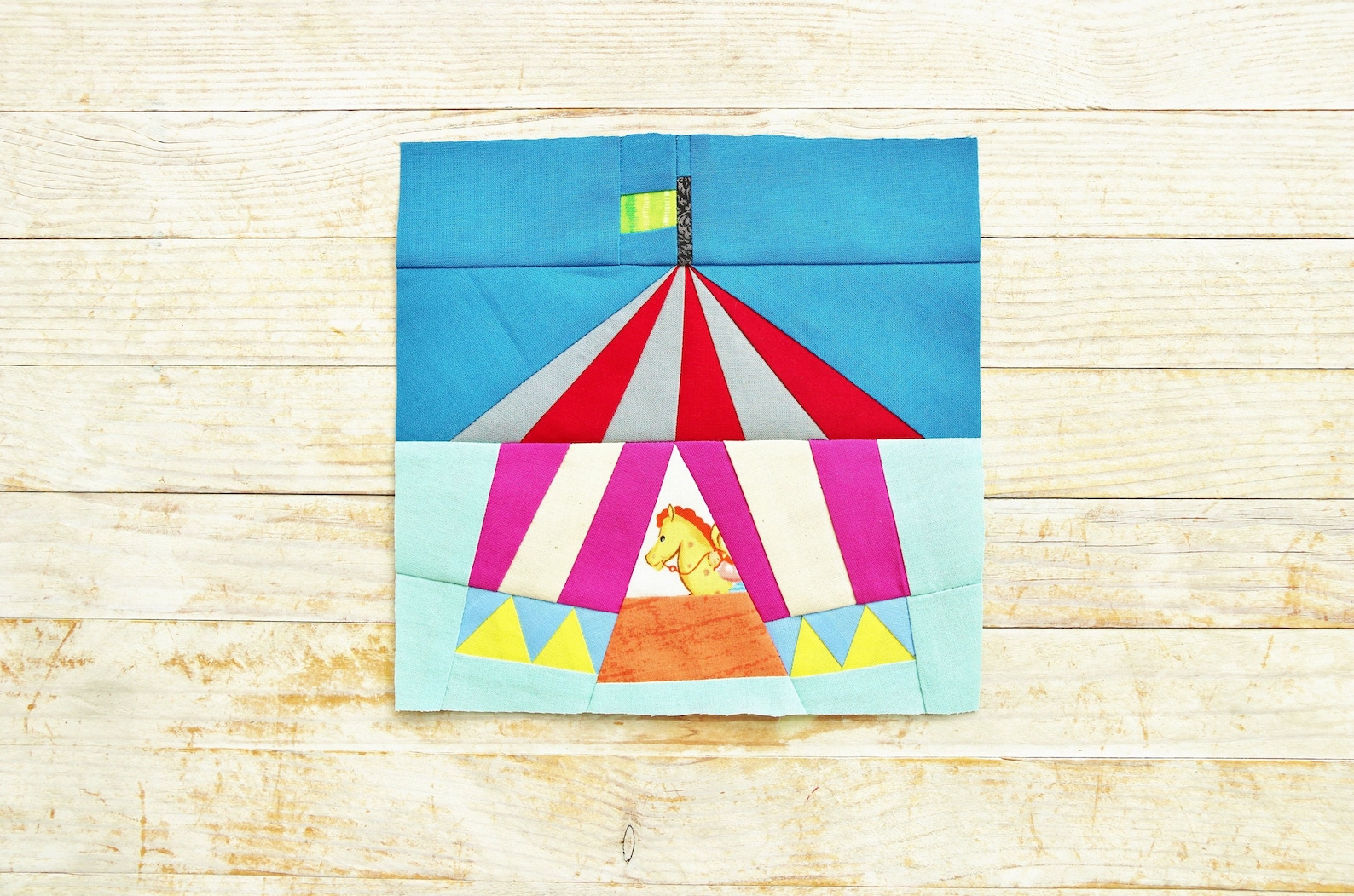 Circus Tent Big Top Quilt Block Pattern PDF Instant Download Modern