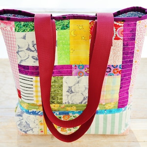 Patchwork Tote Bag: Quilted Cotton Floral Shopper
