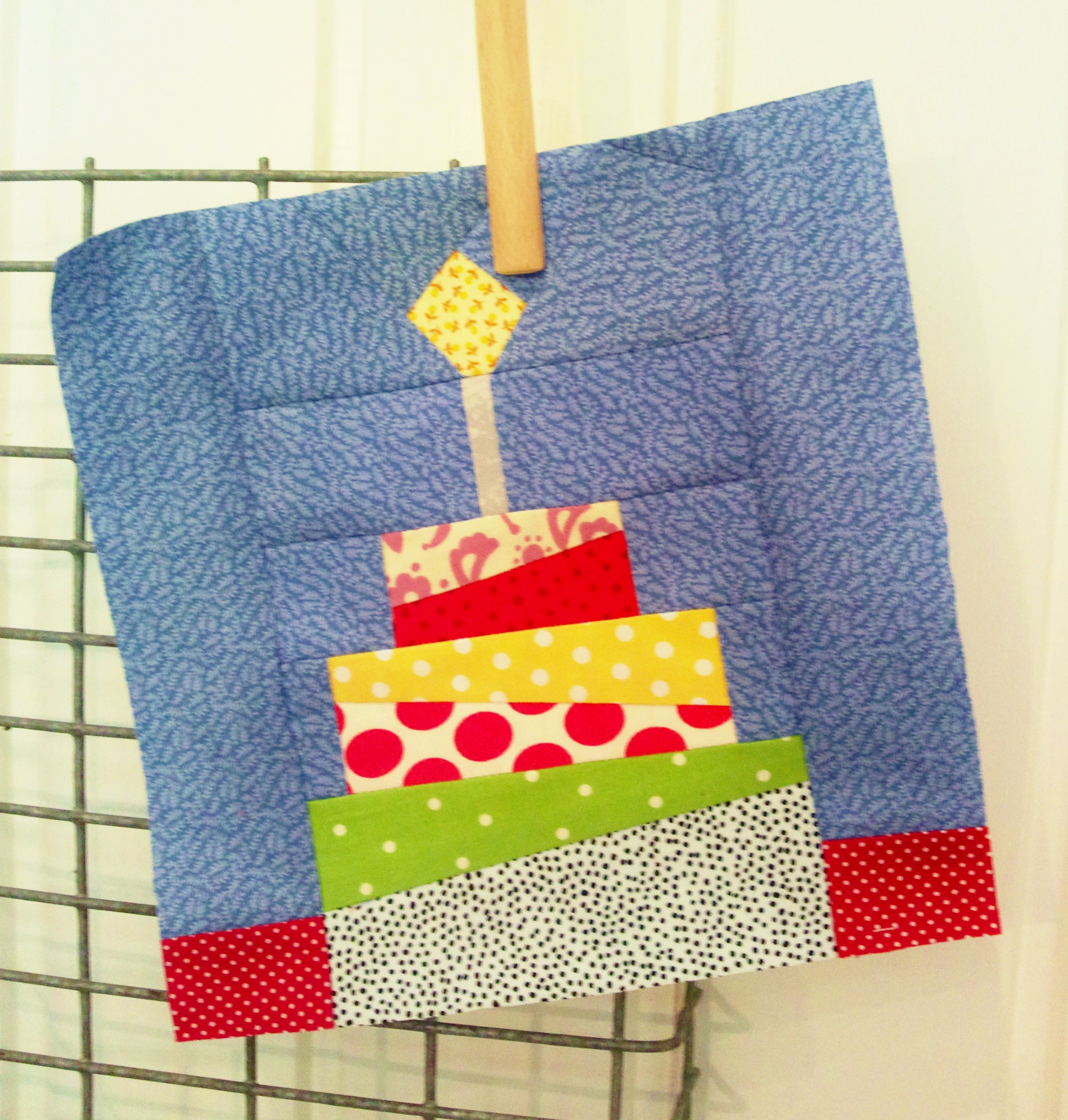 Birthday Cake quilt block pattern PDF instant download modern Etsy