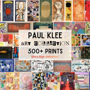 Más de 500 pinturas de Paul Klee en 10 000+ Ultra HD, impresiones de arte abstracto moderno, descarga digital, arquitectura polifónica, decoración de pared modernista