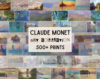 500+ Claude Monet High-Resolution Paintings and Drawings, Impressionist Masterpieces, Rare Artwork Collection, Water Lilies Series, Fine Art
