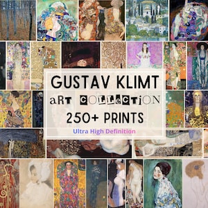 グスタフ・クリムトの絵画・デッサン250点以上、超高解像度デジタルダウンロード、モダニズムアート、機能的なデザインポスター、有名な壁装飾プリント