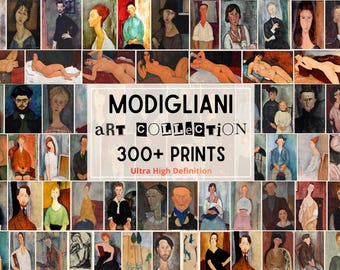 300+ Modigliani Paintings and Drawings in Ultra High Definition 10k+, Amedeo Modigliani Printable Wall Art for Home Decor