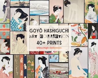 40+ Goyō Hashiguchi Art Prints, Ultra High-Def 10K+ Japanese Shin-Hanga Collection