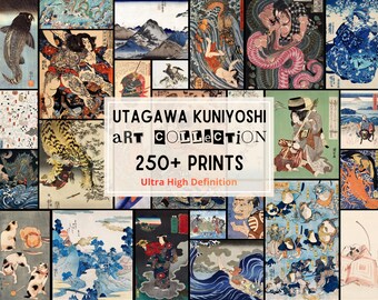 250+ Utagawa Kuniyoshi Prints, Ultra High-Def 10K+ Japanese Ukiyo-e, Samurai & Mythical Art