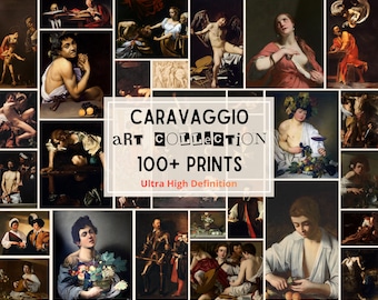 100+ Caravaggio Paintings, Ultra High-Def 10K+ Baroque Art Collection, Classical Masterpieces, Digital Download